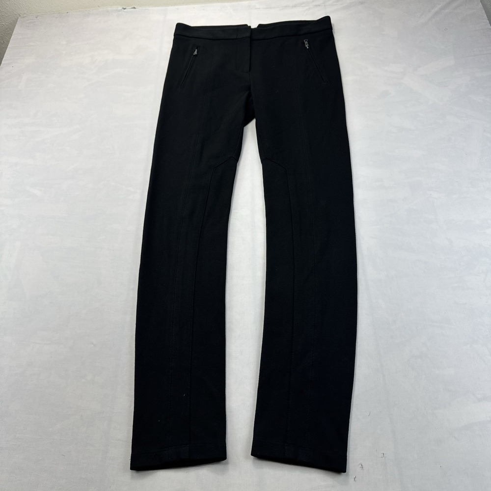 BCBGMAXAZRIA To Go Women's Medium Black Straight Leg Zip Pocket Pants